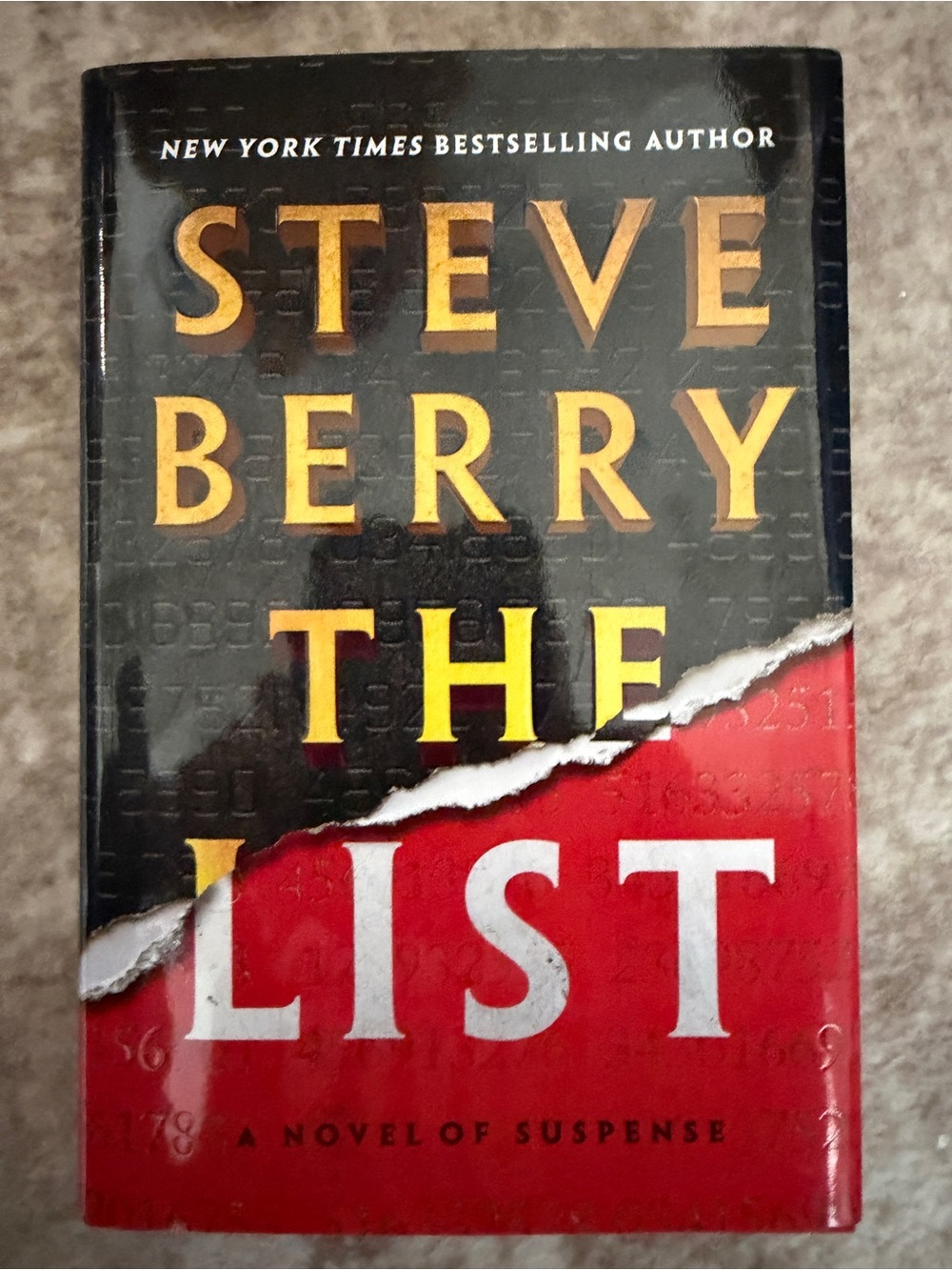 Steve Berry - The List Hardcover Thriller (Black & Red)